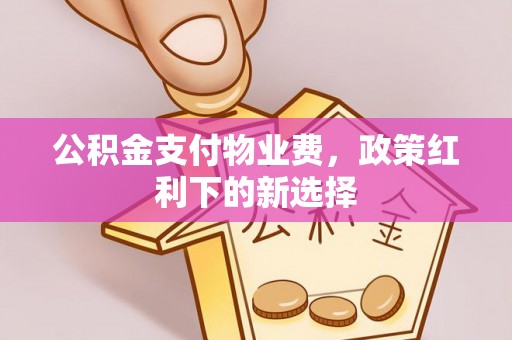 惠民公积金支付物业费，政策红利下的新选择