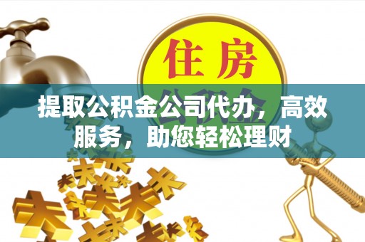 惠民提取公积金公司代办，高效服务，助您轻松理财