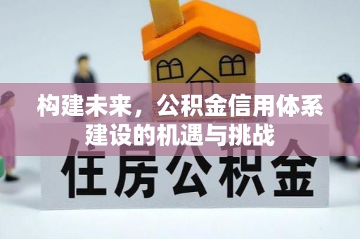 惠民构建未来，公积金信用体系建设的机遇与挑战