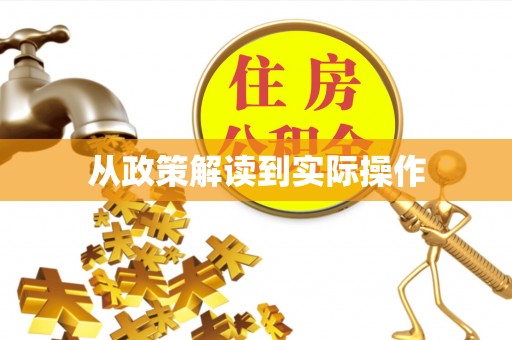 惠民从政策解读到实际操作